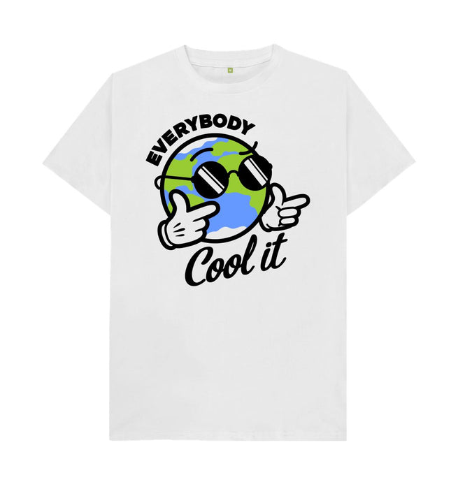 White Everybody cool it T -shirt