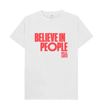 Load image into Gallery viewer, White Cool Earth Believe in People T-shirt C
