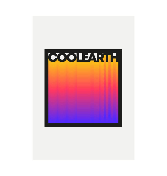 White Cool Earth Recycled Print