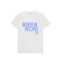 Load image into Gallery viewer, White Cool Earth Believe in People Kids T-shirt
