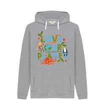 Load image into Gallery viewer, Light Heather Love Our Planet U Hoodie
