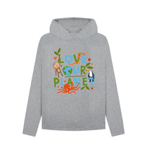 Load image into Gallery viewer, Athletic Grey Love Our Planet Hoodie
