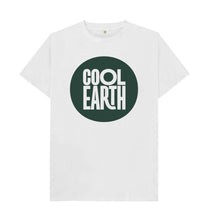 Load image into Gallery viewer, White Cool Earth Large Logo T-shirt
