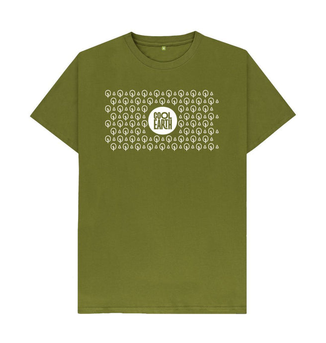 Moss Green Cool Earth Trees T-shirt Forest Green