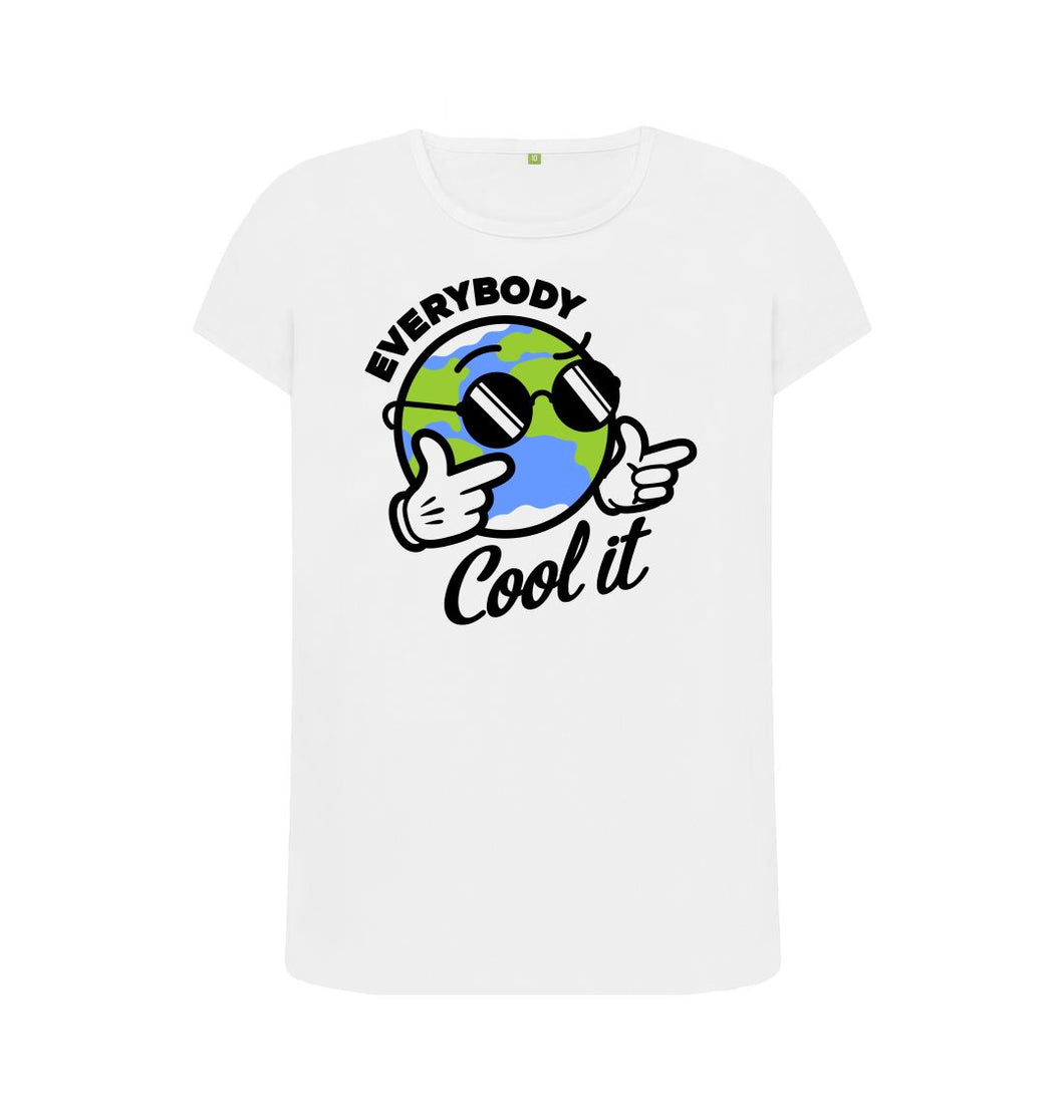 White Everybody Cool It T-shirt