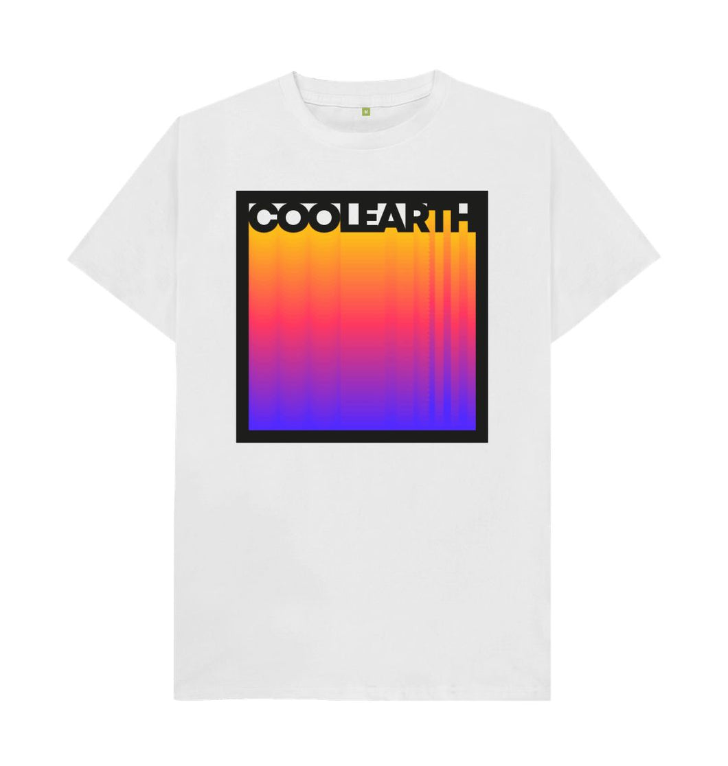 White Cool Earth Gradient T-shirts