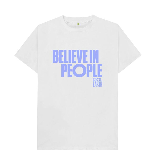 White Cool Earth Believe in People T-shirt