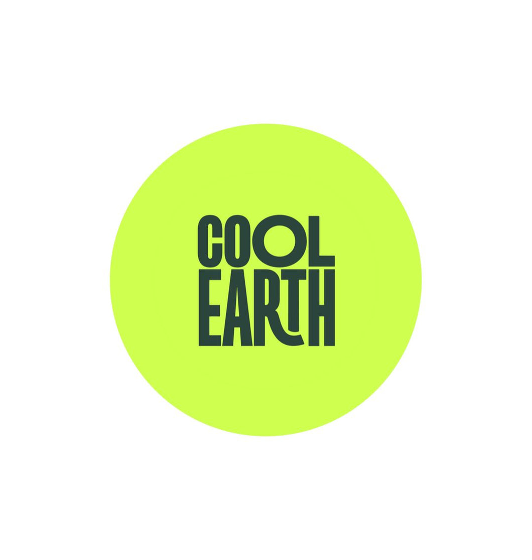 White Cool Earth Logo Sticker