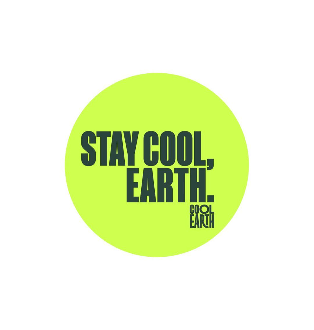 White Stay Cool, Earth. Sticker