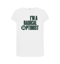 Load image into Gallery viewer, White Cool Earth I&#39;m a Radical Optimist T-shirt W G
