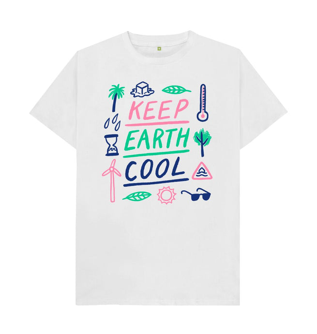 White Keep Earth Cool T-shirt