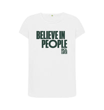 Load image into Gallery viewer, White Cool Earth Believe in People T-shirt G W
