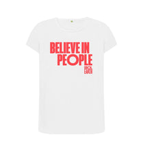 Load image into Gallery viewer, White Cool Earth Believe in People T-shirt W C
