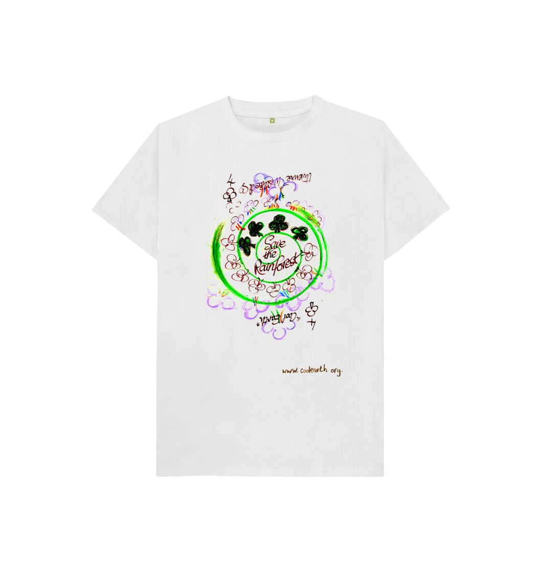 White Save The Rainforest Kid's Tees