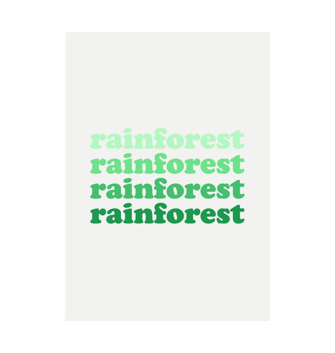 White Rainforest Recycled Print