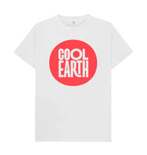 Load image into Gallery viewer, White Cool Earth Large Logo T-shirt C
