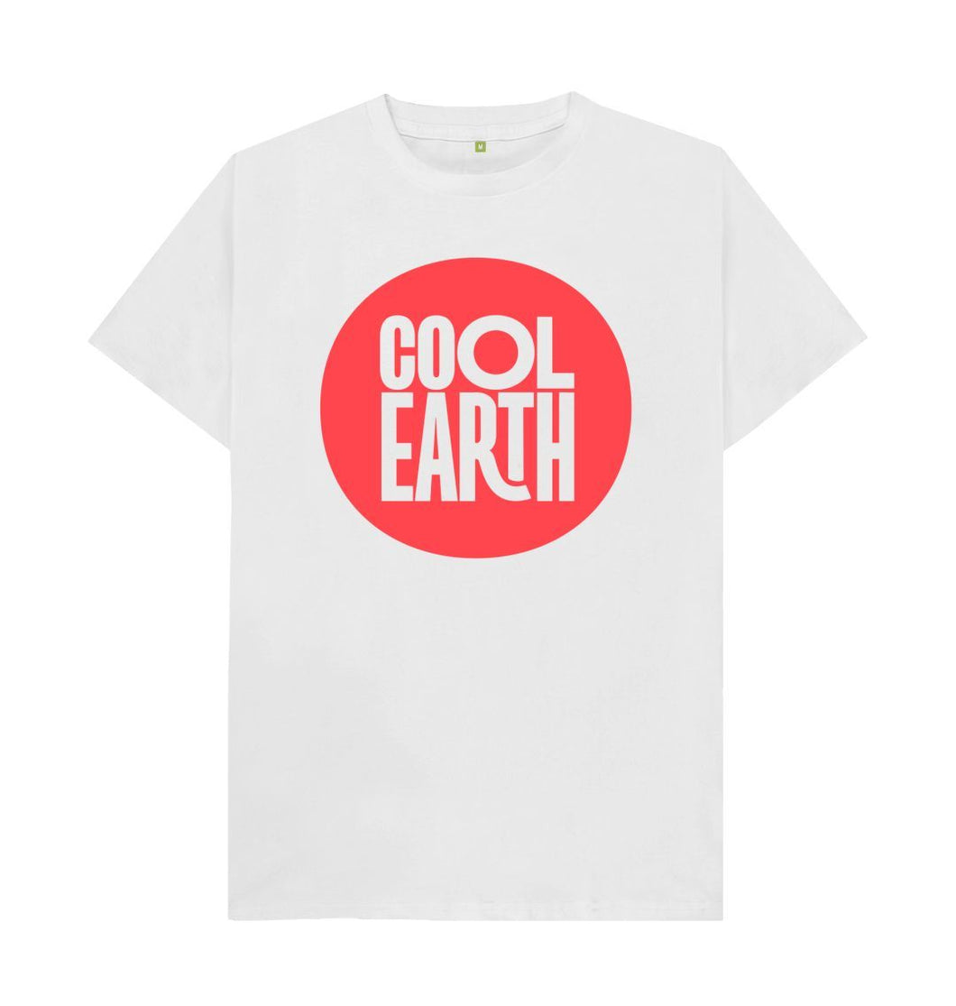 White Cool Earth Large Logo T-shirt C