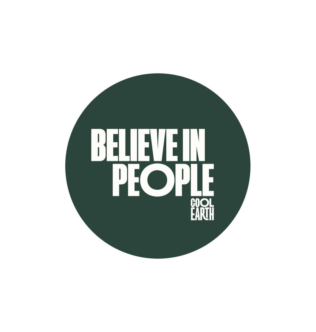 White Believe In People Sticker