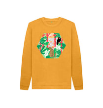 Load image into Gallery viewer, Mustard Keep Trees Standing Kid&#39;s Jumper

