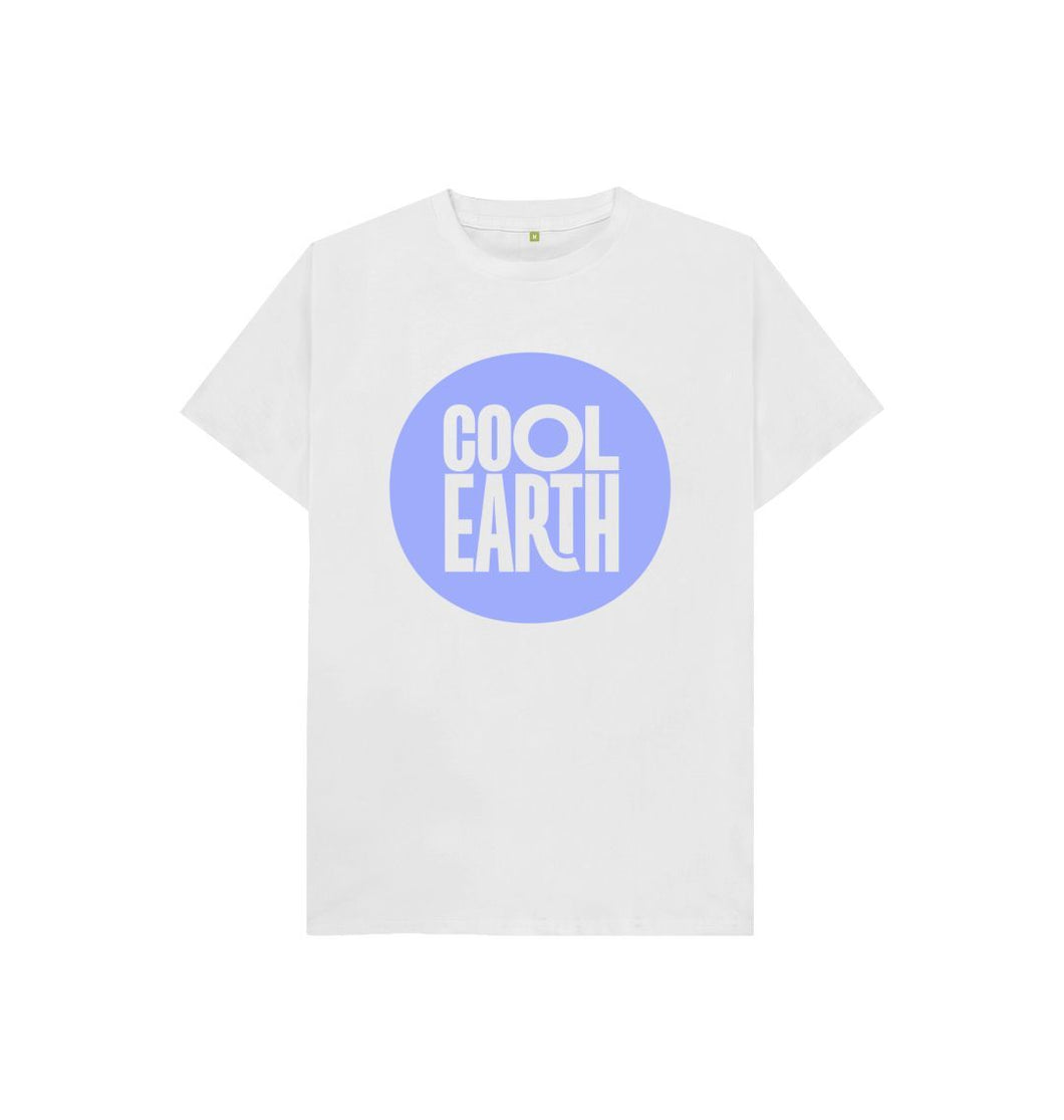 White Cool Earth Large Logo Kids T-shirt B