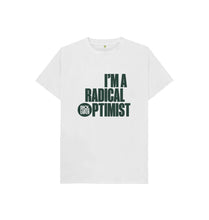 Load image into Gallery viewer, White Cool Earth I&#39;m a Radical Optimist Kids T-shirt G
