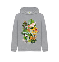 Load image into Gallery viewer, Athletic Grey Forest Animals Kid&#39;s Hoodie
