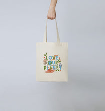 Load image into Gallery viewer, Love Our Planet Tote Bag
